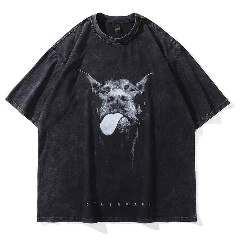 Dobermann Washed Oversized T Shirt JLucie